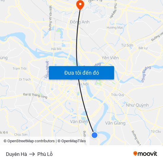Duyên Hà to Phù Lỗ map