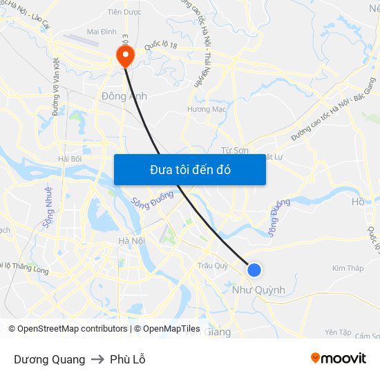 Dương Quang to Phù Lỗ map