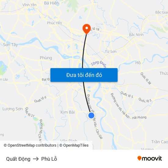 Quất Động to Phù Lỗ map