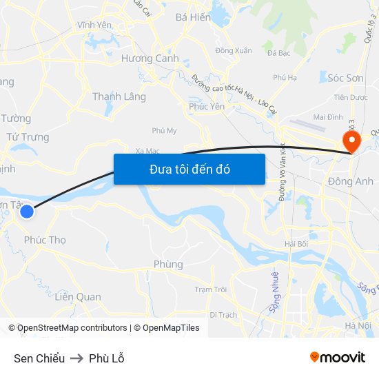 Sen Chiểu to Phù Lỗ map