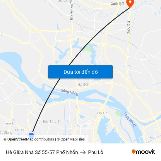 Hè Giữa Nhà Số 55-57 Phố Nhổn to Phù Lỗ map