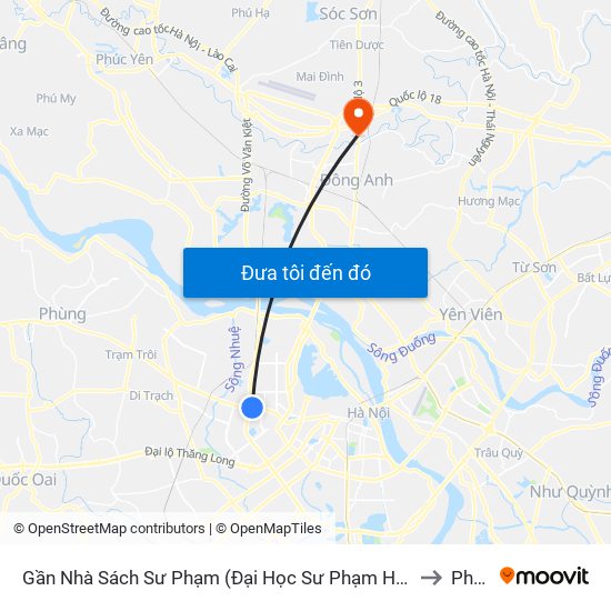 Gần Nhà Sách Sư Phạm (Đại Học Sư Phạm Hà Nội) - 136 Xuân Thủy to Phù Lỗ map