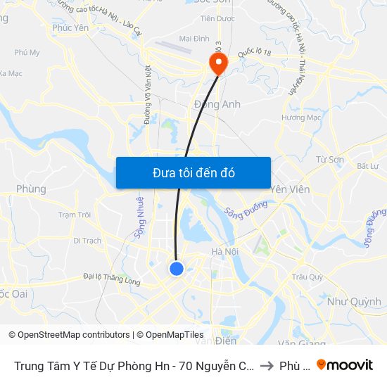 Trung Tâm Y Tế Dự Phòng Hn - 70 Nguyễn Chí Thanh to Phù Lỗ map