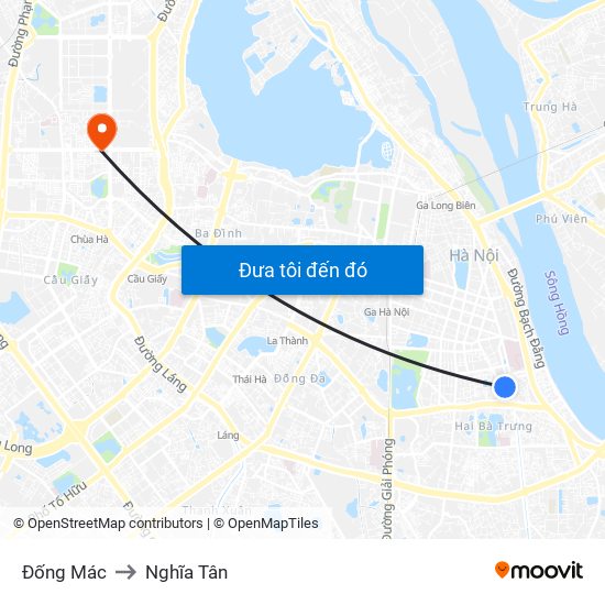 Đống Mác to Nghĩa Tân map