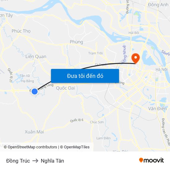 Đồng Trúc to Nghĩa Tân map