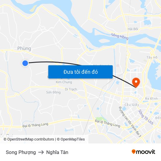 Song Phượng to Nghĩa Tân map