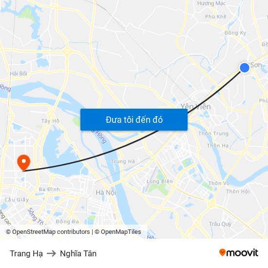 Trang Hạ to Nghĩa Tân map