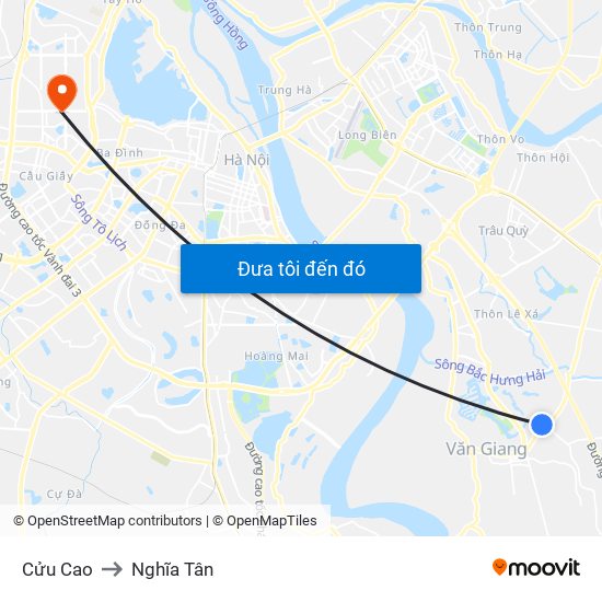 Cửu Cao to Nghĩa Tân map