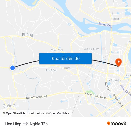 Liên Hiệp to Nghĩa Tân map