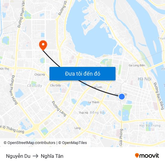 Nguyễn Du to Nghĩa Tân map