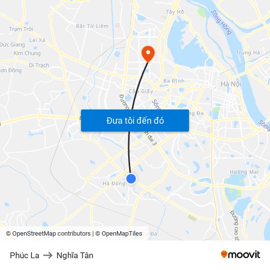 Phúc La to Nghĩa Tân map