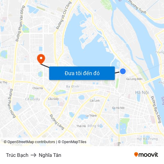 Trúc Bạch to Nghĩa Tân map