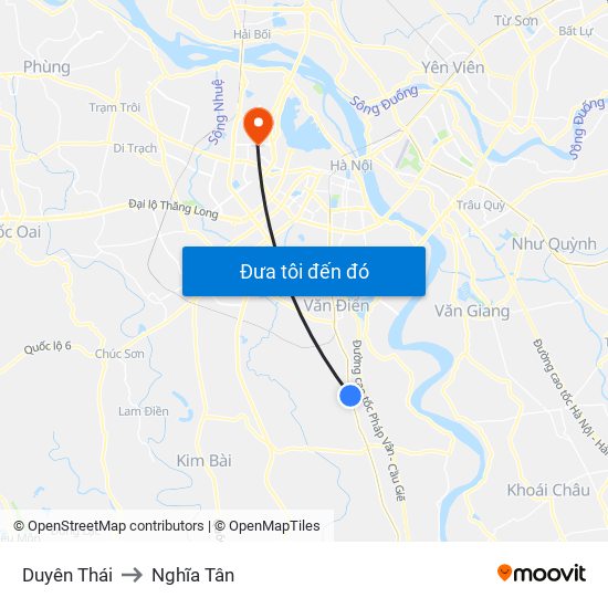 Duyên Thái to Nghĩa Tân map