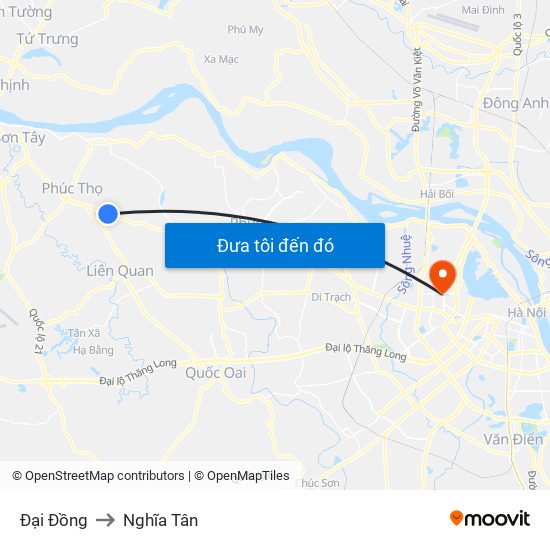Đại Đồng to Nghĩa Tân map