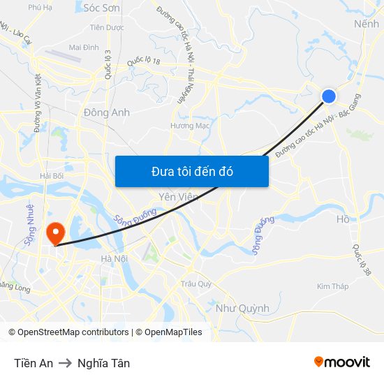 Tiền An to Nghĩa Tân map