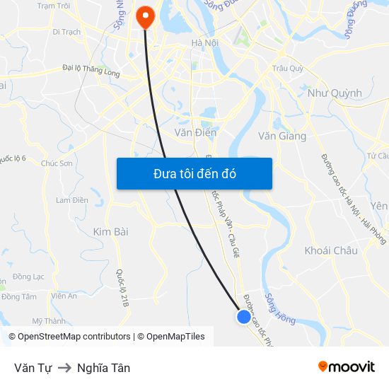 Văn Tự to Nghĩa Tân map