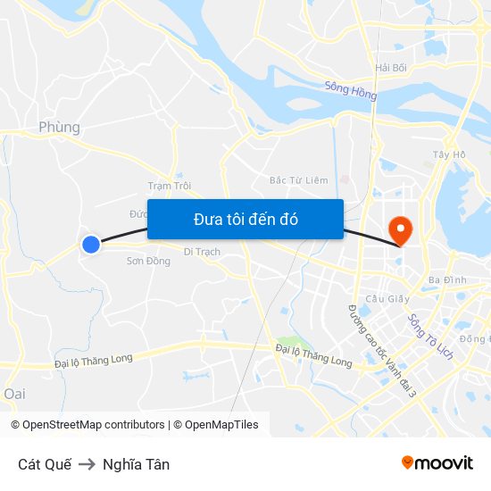 Cát Quế to Nghĩa Tân map