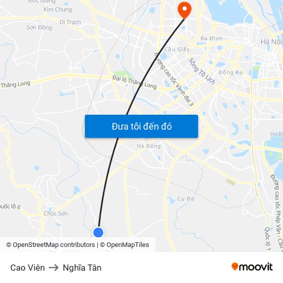 Cao Viên to Nghĩa Tân map