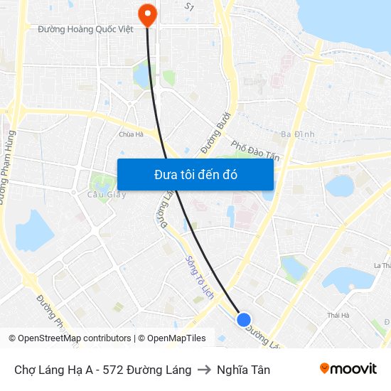 Chợ Láng Hạ A - 572 Đường Láng to Nghĩa Tân map