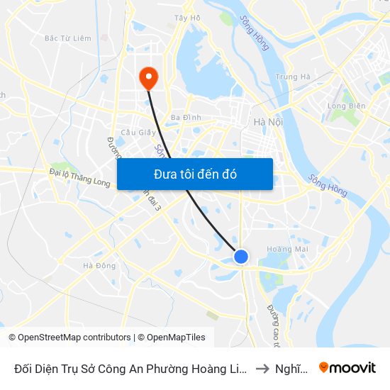 Đối Diện Trụ Sở Công An Phường Hoàng Liệt- 1277 Giải Phóng to Nghĩa Tân map