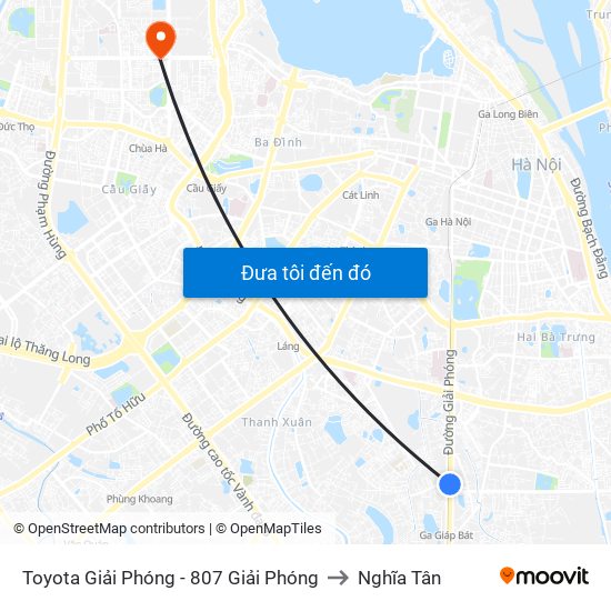 Toyota Giải Phóng - 807 Giải Phóng to Nghĩa Tân map