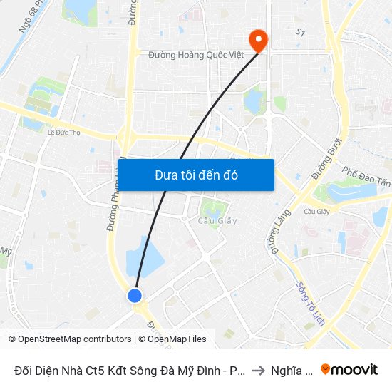 Đối Diện Nhà Ct5 Kđt Sông Đà Mỹ Đình - Phạm Hùng to Nghĩa Tân map