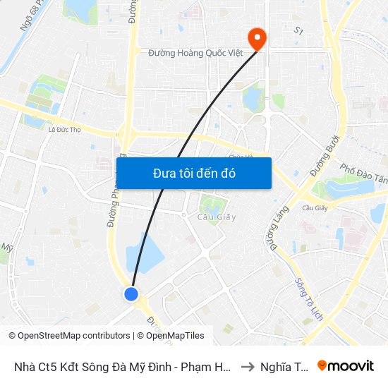 Nhà Ct5 Kđt Sông Đà Mỹ Đình - Phạm Hùng to Nghĩa Tân map