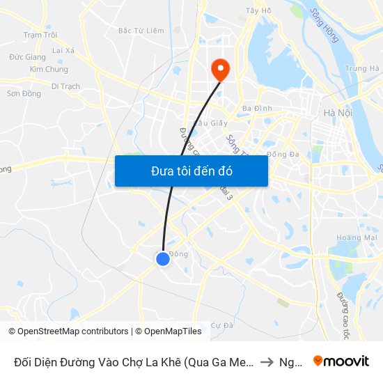 Đối Diện Đường Vào Chợ La Khê (Qua Ga Metro La Khê) - 405 Quang Trung (Hà Đông) to Nghĩa Tân map