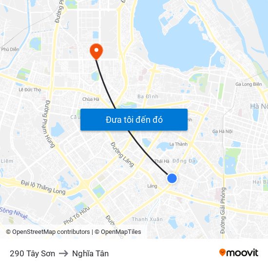 290 Tây Sơn to Nghĩa Tân map