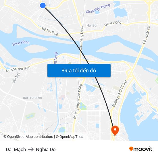 Đại Mạch to Nghĩa Đô map