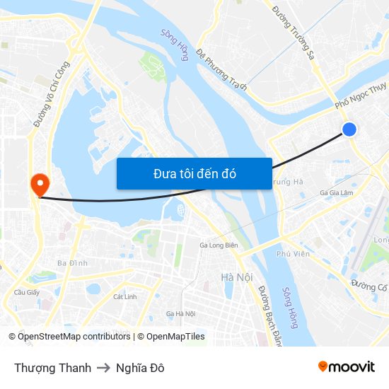 Thượng Thanh to Nghĩa Đô map