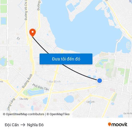 Đội Cấn to Nghĩa Đô map