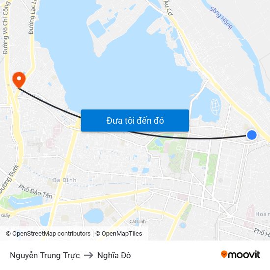 Nguyễn Trung Trực to Nghĩa Đô map