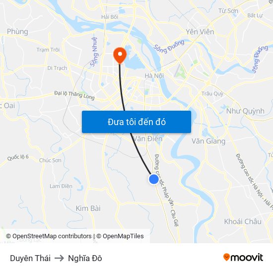 Duyên Thái to Nghĩa Đô map