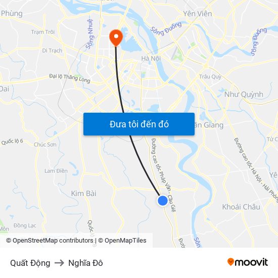 Quất Động to Nghĩa Đô map