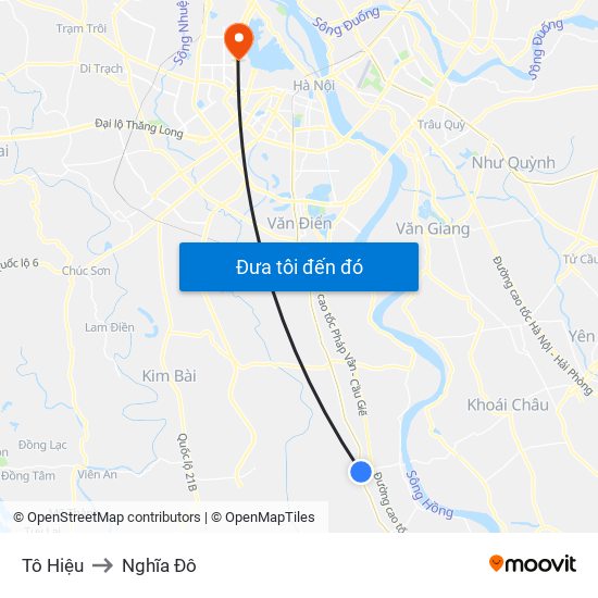 Tô Hiệu to Nghĩa Đô map