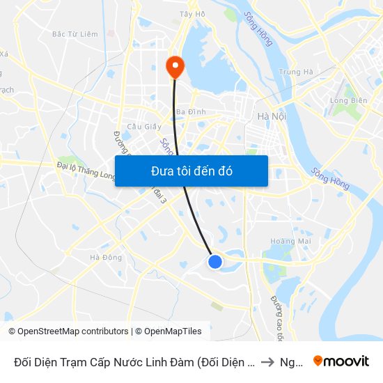Đối Diện Trạm Cấp Nước Linh Đàm (Đối Diện Chung Cư Hh1c) - Nguyễn Hữu Thọ to Nghĩa Đô map