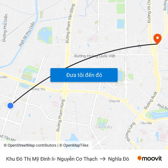 Khu Đô Thị Mỹ Đình Ii- Nguyễn Cơ Thạch to Nghĩa Đô map