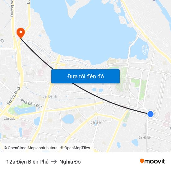 12a Điện Biên Phủ to Nghĩa Đô map