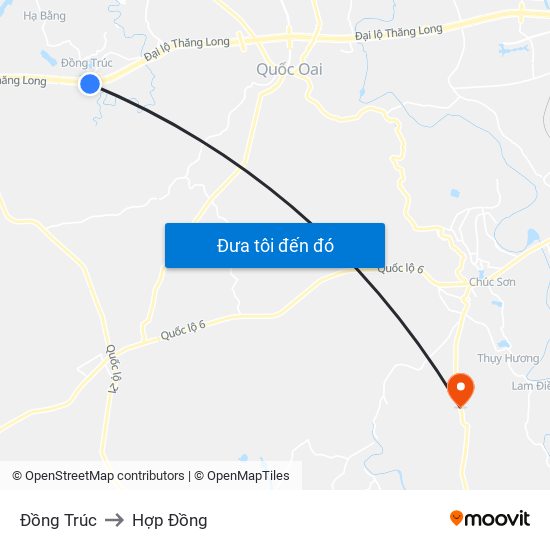 Đồng Trúc to Hợp Đồng map