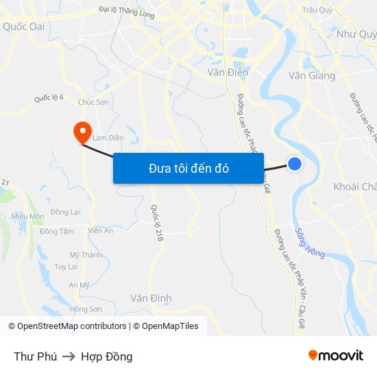 Thư Phú to Hợp Đồng map