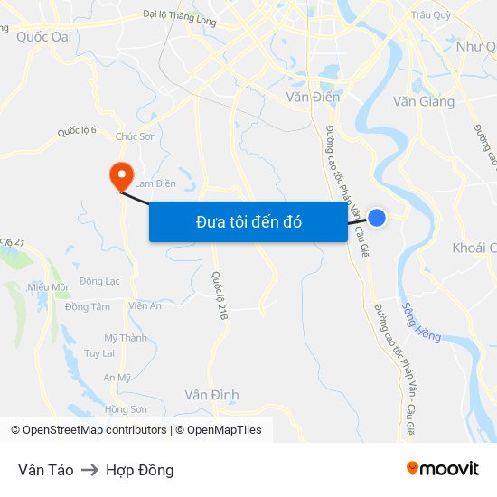 Vân Tảo to Hợp Đồng map