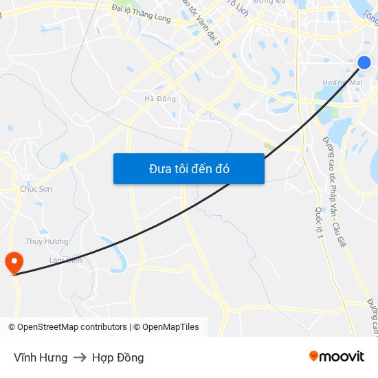 Vĩnh Hưng to Hợp Đồng map