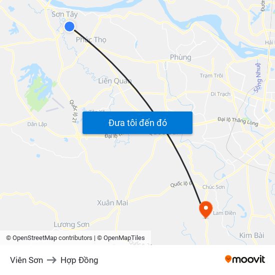 Viên Sơn to Hợp Đồng map