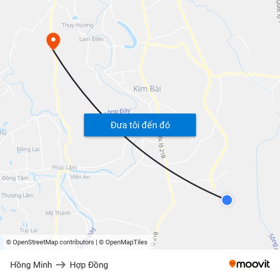 Hồng Minh to Hợp Đồng map