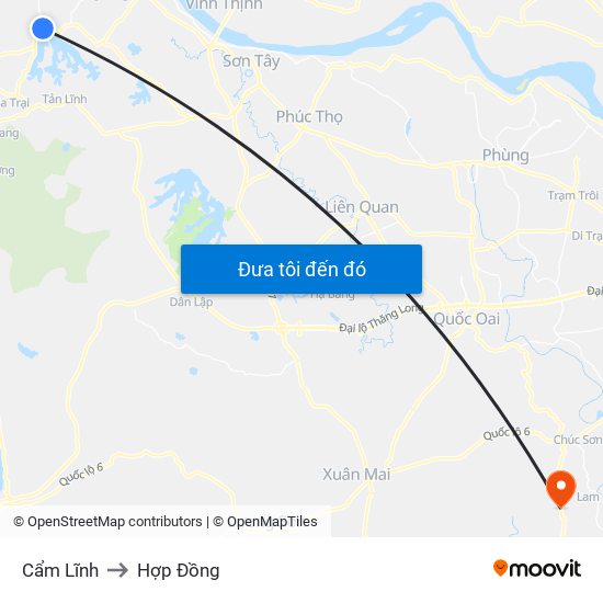 Cẩm Lĩnh to Hợp Đồng map