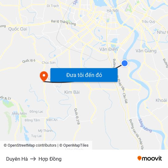 Duyên Hà to Hợp Đồng map