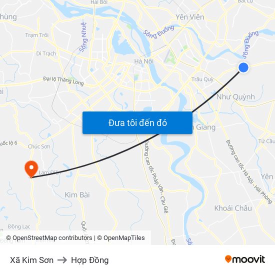 Xã Kim Sơn to Hợp Đồng map