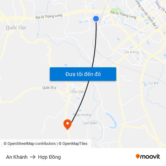 An Khánh to Hợp Đồng map