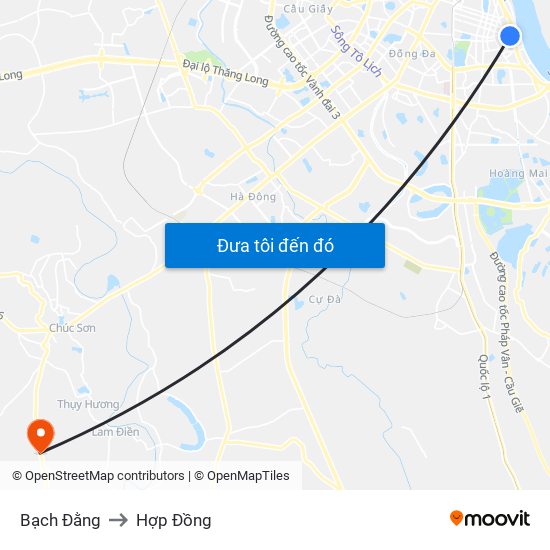 Bạch Đằng to Hợp Đồng map